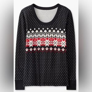 Hanna Andersson Black and White Geometric Sweater